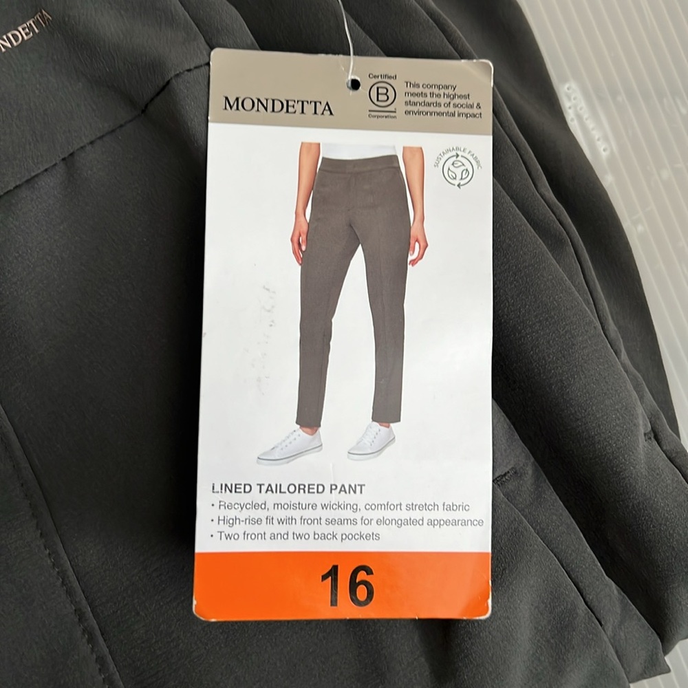 Mondetta Womens Lined Tailored Pant